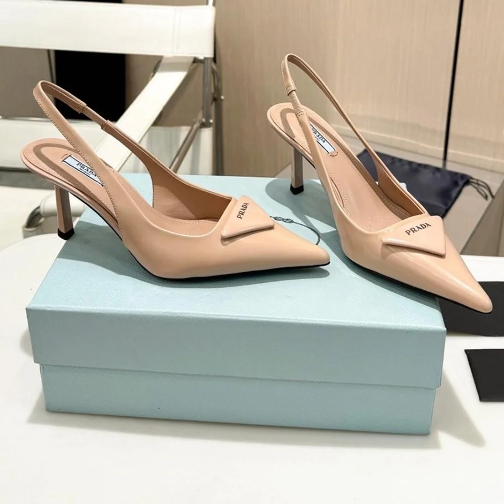 Prada Nude Pink Women's High Heels - Picture 4 of 8